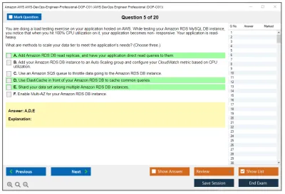 Amazon AWS AWS-DevOps-Engineer-Professional-DOP-C01 AWS DevOps Engineer Professional (DOP-C01) Practice test exam simulator test engine exam Prep practice test questions answers Image 5