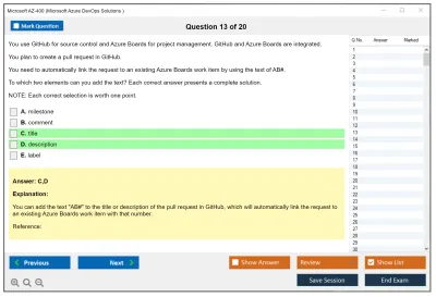 Microsoft AZ-400 Microsoft Azure DevOps Solutions Practice test exam simulator test engine exam Prep practice test questions answers Image 13