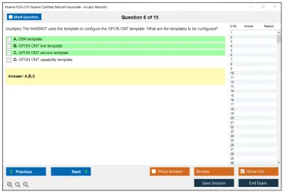 Huawei H35-210 Huawei Certified Network Associate - Access Network Practice test exam simulator test engine exam Prep practice test questions answers Image 6