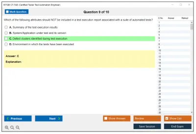 ISTQB CT-TAE Certified Tester Test Automation Engineer Practice test exam simulator test engine exam Prep practice test questions answers Image 9