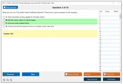 SAP C_TS462_1909 SAP Certified Application Associate-SAP S/4HANA Sales 1909 Practice test exam simulator test engine exam Prep practice test questions answers Image 3