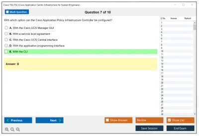Cisco 700-702 Cisco Application Centric Infrastructure for System Engineers Practice test exam simulator test engine exam Prep practice test questions answers Image 7