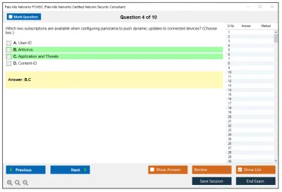Palo Alto Networks PCNSC Palo Alto Networks Certified Network Security Consultant Practice test exam simulator test engine exam Prep practice test questions answers Image 4