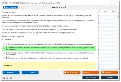 iSQI CTAL-TM_Syll2012 ISTQB® Certified Tester Advanced Level - Test Manager [Syllabus 2012] Practice test exam simulator test engine exam Prep practice test questions answers Image 7