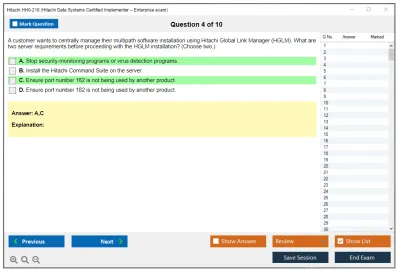 Hitachi HH0-210 Hitachi Data Systems Certified Implementer – Enterprise exam Practice test exam simulator test engine exam Prep practice test questions answers Image 4