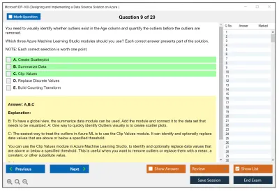 Microsoft DP-100 Designing and Implementing a Data Science Solution on Azure Practice test exam simulator test engine exam Prep practice test questions answers Image 9