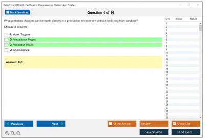 Salesforce CRT-402 Salesforce Certification Preparation for Platform App Builder Practice test exam simulator test engine exam Prep practice test questions answers Image 4