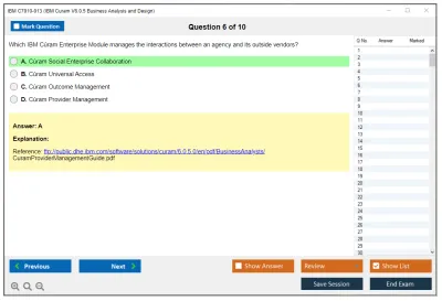 IBM C7010-013 IBM Curam V6.0.5 Business Analysis and Design Practice test exam simulator test engine exam Prep practice test questions answers Image 6