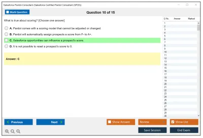 Salesforce Pardot-Consultant Salesforce Certified Pardot Consultant Practice test exam simulator test engine exam Prep practice test questions answers Image 10