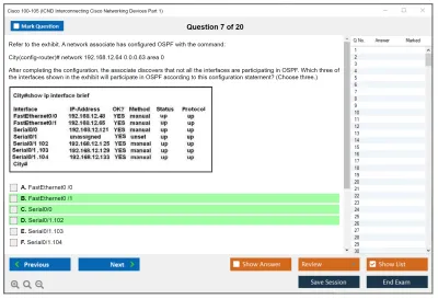 Cisco 100-105 ICND Interconnecting Cisco Networking Devices Part 1 Practice test exam simulator test engine exam Prep practice test questions answers Image 7
