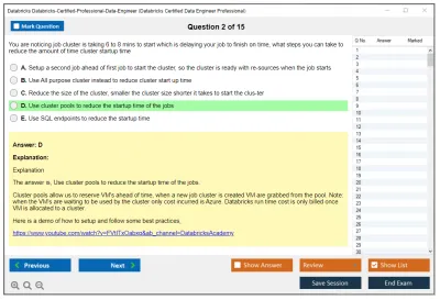 Databricks Databricks-Certified-Professional-Data-Engineer Databricks Certified Data Engineer Professional Exam Practice test exam simulator test engine exam Prep practice test questions answers Image 2