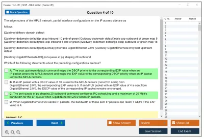 Huawei H31-161 HCIE - R&amp;S written (Carrier IP) Practice test exam simulator test engine exam Prep practice test questions answers Image 4