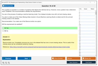 Microsoft DP-100 Designing and Implementing a Data Science Solution on Azure Practice test exam simulator test engine exam Prep practice test questions answers Image 18