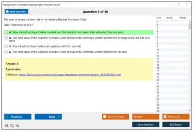 NetSuite ERP-Consultant NetSuite ERP Consultant Exam Practice test exam simulator test engine exam Prep practice test questions answers Image 6