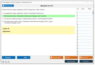 CA Technologies CAT-280 CA AppLogic r3 Administrator Exam Practice test exam simulator test engine exam Prep practice test questions answers Image 9