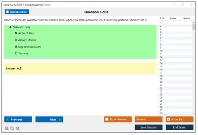 Apple 9L0-422 OS X Support Essentials 10.10 Practice test exam simulator test engine exam Prep practice test questions answers Image 3