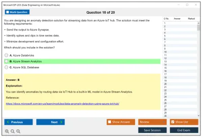 Microsoft DP-203 Data Engineering on Microsoft Azure Practice test exam simulator test engine exam Prep practice test questions answers Image 18