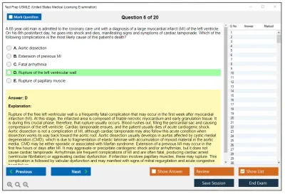 Test Prep USMLE United States Medical Licensing Examination Practice test exam simulator test engine exam Prep practice test questions answers Image 6