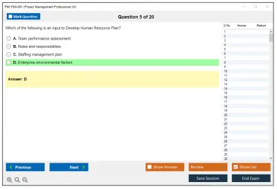 PMI PMI-001 Project Management Professional v5 Practice test exam simulator test engine exam Prep practice test questions answers Image 5
