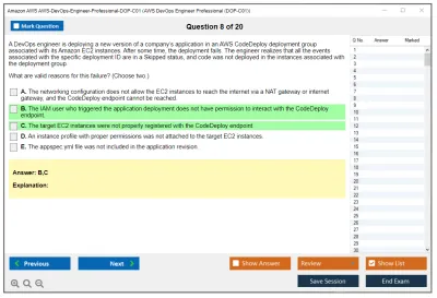 Amazon AWS AWS-DevOps-Engineer-Professional-DOP-C01 AWS DevOps Engineer Professional (DOP-C01) Practice test exam simulator test engine exam Prep practice test questions answers Image 8