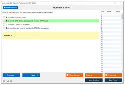 Juniper JN0-636 Security, Professional (JNCIP-SEC) Practice test exam simulator test engine exam Prep practice test questions answers Image 6