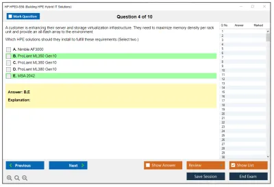 HP HPE0-S56 Building HPE Hybrid IT Solutions Practice test exam simulator test engine exam Prep practice test questions answers Image 4