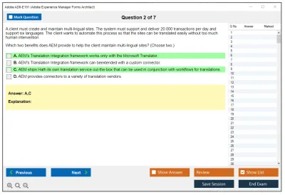 Adobe AD0-E101 Adobe Experience Manager Forms Architect Practice test exam simulator test engine exam Prep practice test questions answers Image 2