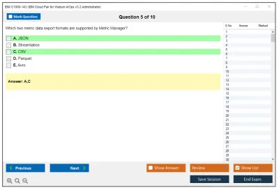 IBM C1000-143 IBM Cloud Pak for Watson AIOps v3.2 Administrator Practice test exam simulator test engine exam Prep practice test questions answers Image 5
