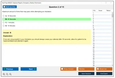 Test Prep NREMT National Registry Emergency Medical Technician Practice test exam simulator test engine exam Prep practice test questions answers Image 2