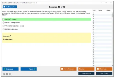 CompTIA 220-1001 CompTIA A+ Certification Exam: Core 1 Practice test exam simulator test engine exam Prep practice test questions answers Image 19