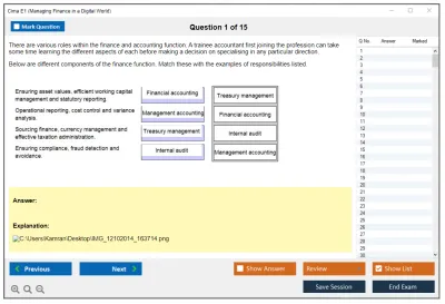 Cima E1 Managing Finance in a Digital World Practice test exam simulator test engine exam Prep practice test questions answers Image 1