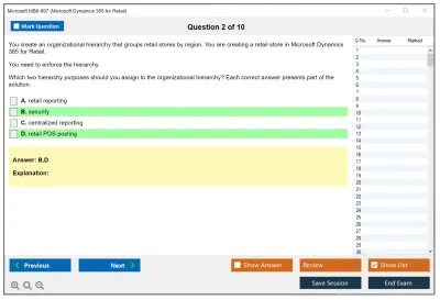 Microsoft MB6-897 Microsoft Dynamics 365 for Retail Practice test exam simulator test engine exam Prep practice test questions answers Image 2
