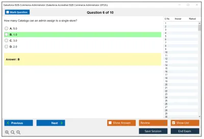 Salesforce B2B-Commerce-Administrator Salesforce Accredited B2B Commerce Administrator Practice test exam simulator test engine exam Prep practice test questions answers Image 6