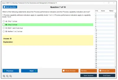 Isaca COBIT-5 A Business Framework for the Governance and Management of Enterprise IT Practice test exam simulator test engine exam Prep practice test questions answers Image 7