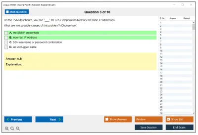 Avaya 7693X Avaya Pod Fx Solution Support Exam Practice test exam simulator test engine exam Prep practice test questions answers Image 3