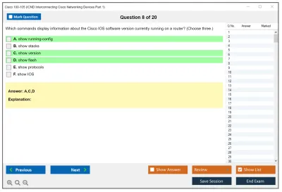 Cisco 100-105 ICND Interconnecting Cisco Networking Devices Part 1 Practice test exam simulator test engine exam Prep practice test questions answers Image 8