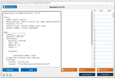 Cisco 300-915 Developing Solutions Using Cisco IoT and Edge Platforms (DEVIOT) Practice test exam simulator test engine exam Prep practice test questions answers Image 9