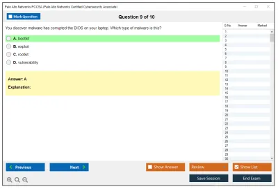 Palo Alto Networks PCCSA Palo Alto Networks Certified Cybersecurity Associate Practice test exam simulator test engine exam Prep practice test questions answers Image 9