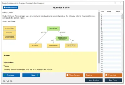 Google Associate-Android-Developer Google Developers Certification - Associate Android Developer (Kotlin and Java Exam) Practice test exam simulator test engine exam Prep practice test questions answers Image 1