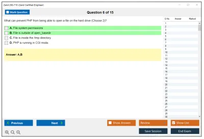 Zend 200-710 Zend Certified Engineer Practice test exam simulator test engine exam Prep practice test questions answers Image 6