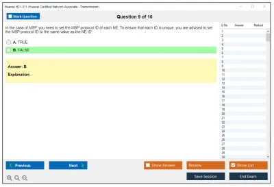 Huawei H31-311 Huawei Certified Network Associate - Transmission Practice test exam simulator test engine exam Prep practice test questions answers Image 9