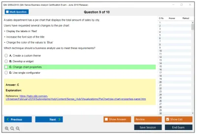 Qlik QSBA2018 Qlik Sense Business Analyst Certification Exam - June 2018 Release Practice test exam simulator test engine exam Prep practice test questions answers Image 9