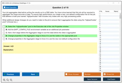 IBM C2090-424 InfoSphere DataStage v11.3 Practice test exam simulator test engine exam Prep practice test questions answers Image 2