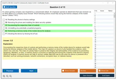 CompTIA CS0-002 CompTIA CySA+ Certification Exam (CS0-002) Practice test exam simulator test engine exam Prep practice test questions answers Image 2