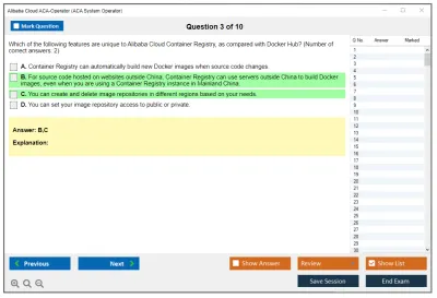 Alibaba Cloud ACA-Operator ACA System Operator Certification Practice test exam simulator test engine exam Prep practice test questions answers Image 3