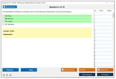 Huawei H31-611 HCNA - SDN(Huawei Certified Network Associate - SDN) Practice test exam simulator test engine exam Prep practice test questions answers Image 2