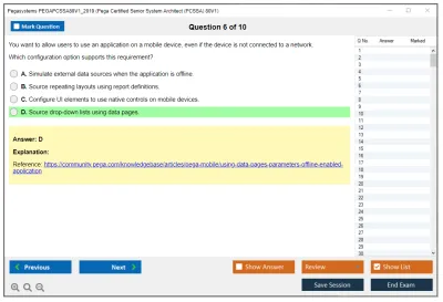 Pegasystems PEGAPCSSA80V1_2019 Pega Certified Senior System Architect (PCSSA) 80V1 Practice test exam simulator test engine exam Prep practice test questions answers Image 6
