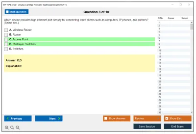 HP HPE3-U01 Aruba Certified Network Technician Exam (ACNT) Practice test exam simulator test engine exam Prep practice test questions answers Image 3