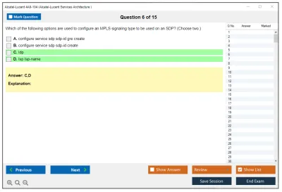 Alcatel-Lucent 4A0-104 Alcatel-Lucent Services Architecture Practice test exam simulator test engine exam Prep practice test questions answers Image 6