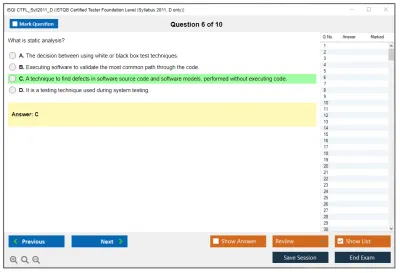 iSQI CTFL_Syll2011_D ISTQB Certified Tester Foundation Level (Syllabus 2011, D only) Practice test exam simulator test engine exam Prep practice test questions answers Image 6
